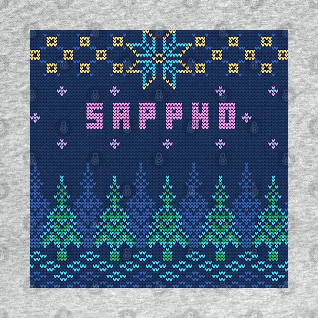 Ugly Christmas Sweater But For Sappho by For Lesbians, By Lesbians